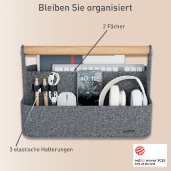 Leitz Schreibtisch Organizer mit Griff, aus Filz