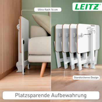 Leitz Ergo Compact Workstation Pro Kleiner Klappbarer höhenverstellbarer Sitz-/Steh-Schreibtisch