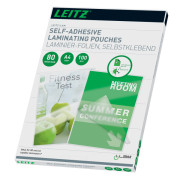 Leitz iLAM Heißlaminierfolien Selbstklebend A4, 80 mic