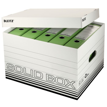 Leitz Solid Box Aufbewahrungs- und Transport-Schachtel mit Deckel, Größe L