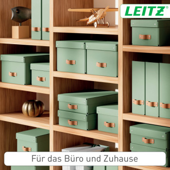 Leitz Puro Aufbewahrungsbox mit Deckel, mittel, 17L, 100% recycelter Karton, 2er-Pack