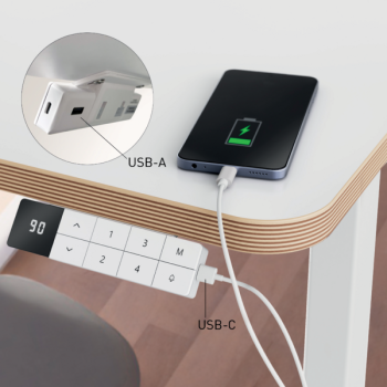 Leitz Ergo Kompakter Elektrisch Höhenverstellbarer Sitz-/Steh-Schreibtisch mit Aufsteh-Erinnerung, 1