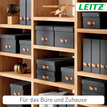 Leitz Puro Aufbewahrungsbox mit Deckel, mittelgroß & flach, 8L, 100% recycelter Karton, 2er-Pack
