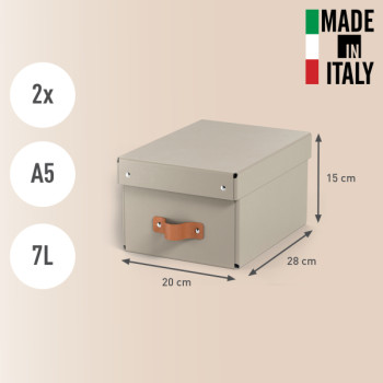 Leitz Puro Aufbewahrungsbox mit Deckel, klein, 7L, 100% Recyclingkarton, 2er-Pack