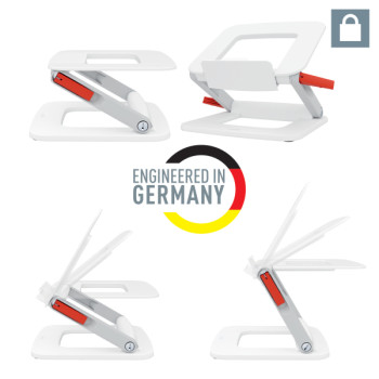 Leitz Ergo Verstellbarer Multi-Winkel Laptopständer, 63% recycelter Kunststoff