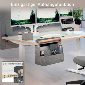 Leitz Hängender Schreibtisch Organizer mit Griff, aus Filz