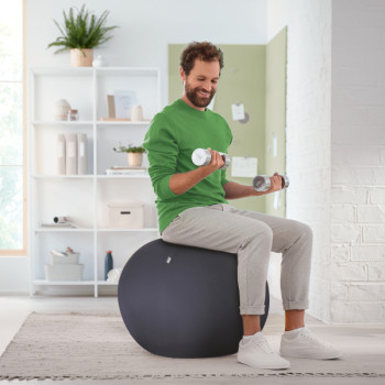 Leitz Ergo Active Sitzball mit Anti-Wegroll-Design, 55cm