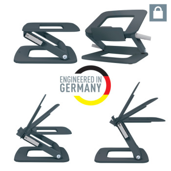 Leitz Ergo Verstellbarer Multi-Winkel Laptopständer, 80% recycelter Kunststoff