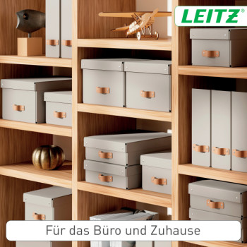 Leitz Puro Aufbewahrungsbox mit Deckel, mittel, 17L, 100% recycelter Karton, 2er-Pack