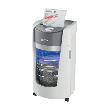 Leitz IQ OptiMax 550 Office Mikroschnitt Aktenvernichter Sicherheitsstufe P5 35 L - Weiß