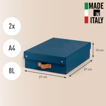 Leitz Puro Aufbewahrungsbox mit Deckel, mittelgroß & flach, 8L, 100% recycelter Karton, 2er-Pack