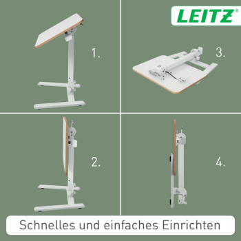 Leitz Ergo Compact Workstation Pro Kleiner Klappbarer höhenverstellbarer Sitz-/Steh-Schreibtisch