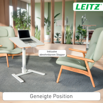 Leitz Ergo Compact Workstation Pro Kleiner Klappbarer höhenverstellbarer Sitz-/Steh-Schreibtisch