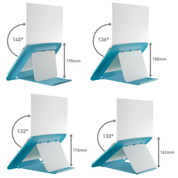 Leitz Ergo Cosy Höhenverstellbarer Laptopständer, 80% Recycelter Kunststoff