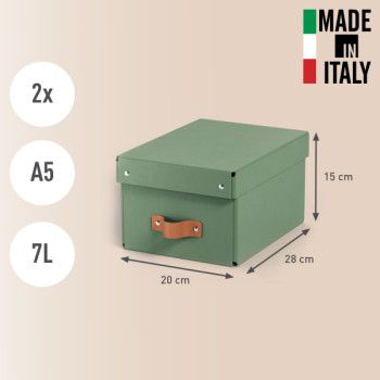 Leitz Puro Aufbewahrungsbox mit Deckel, klein, 7L, 100% Recyclingkarton, 2er-Pack