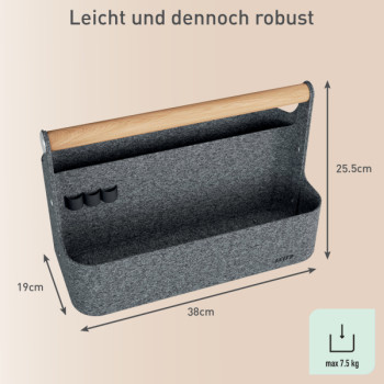 Leitz Schreibtisch Organizer mit Griff, aus Filz