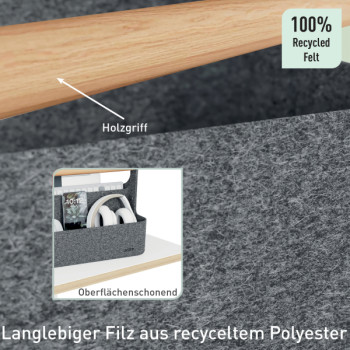Leitz Schreibtisch Organizer mit Griff, aus Filz