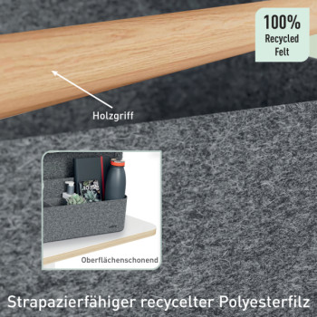 Leitz Hängender Schreibtisch Organizer mit Griff, aus Filz