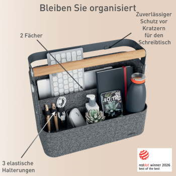 Leitz Hängender Schreibtisch Organizer mit Griff, aus Filz